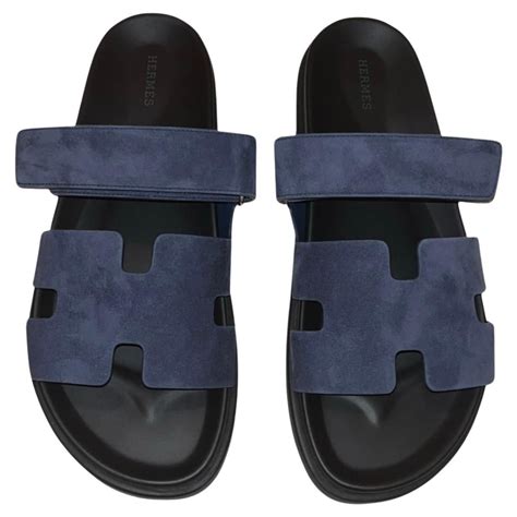 hermes sandals navy blue|hermes chypre sandals.